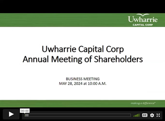 2024 Annual Meeting of Shareholders Virtual Video